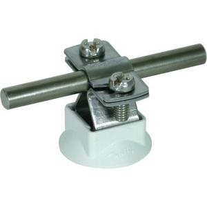 Leitungshalter für Blitzschutz - Leitungshalter NIRO für Rd 8-10mm mit Kunststoffsockel grau - 274150