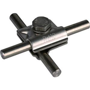 Verbinder für Blitzschutz - MV-Klemme NIRO für Rd 10mm mit Sechskantschraube u. Federscheibe - 391559