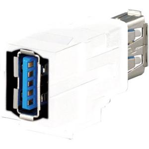 Kommunikationstechnik - USB-Keystone USB 3.0 USB A Buchse/Buchse polarweiß - N170 106 50