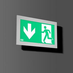 Einzelbatterieleuchten mit Selbsttest - Notleuchte Wandleuchte LED/2,5 W 350 x 33 x 200 3 h - 671944.004