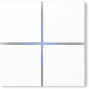 Tastsensoren KNX - KNX Sentido 4fach Abdeckung, aluminium polarweiß - BAS202-04
