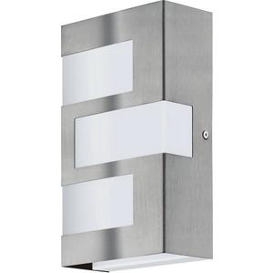 FR-Wandleuchten - Wandleuchte LED 2x2,5W 540lm warmweiß Edelstahl/weiss RALORA IP44 - 94086