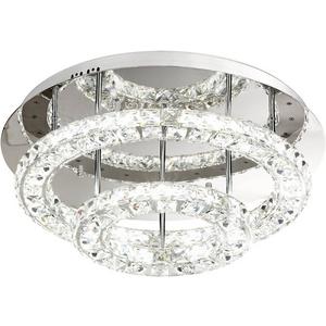 Anbauleuchte - Deckenleuchte LED 36W 3600lm neutralweiß Ø 550 chrom Kristall TONERIA - 39003