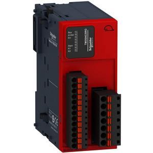 Gerät zur Überwachung von sicherheitsgerichteten Stromkreisen - TM3 Modul - integrierte Sicherheit E-STOP Kat.3 Federzugklemme - TM3SAC5RG