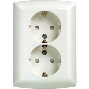 Steckdose - Schuko - Doppelsteckdosen Titanweiß Delta i-System 10 / 16 A - 5UB2211-3