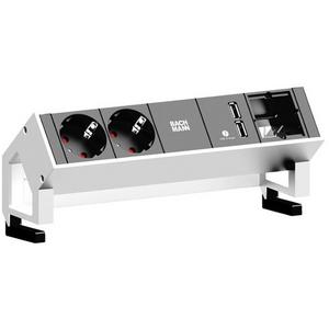 Steckdosenleiste - Steckdosenleiste DESK2 2 x Schuko 1 x USB Charger 1 x Abdeckung - 902.228