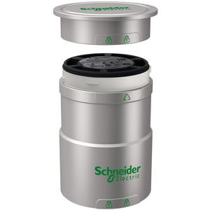 Signalsäulenelement, Anschlussmodul - Grundelement Harmony XVU modular Basis mit Deckel 60mm silber 24V ACDC - XVUC21BQ