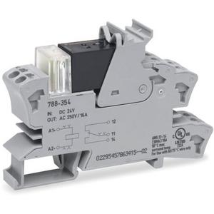 Schaltrelais - Relaismodul DC 24 V 1 Wechsler 16 A grau - 788-354