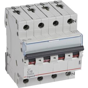 Leitungsschutzschalter - LS-Schalter TX3 C-Charakteristik 16A 3P+N 10kA 400VAC 4TE - 404239