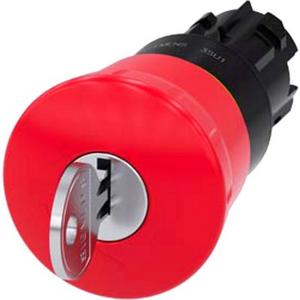 Frontelement für Pilztaster - NOT-HALT Pilz-Druckt. rnd KST rot 40mm Schloss Ronis Schliess-Nr. Sb30 - 3SU1000-1HF20-0AA0