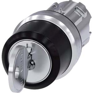 Frontelement für Wahlschalter - Schlüsselschalter Ronis 22mm rund MET Schliess-Nr. Sb30 3 Stellungen - 3SU1050-4BM01-0AA0