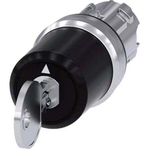 Frontelement für Wahlschalter - Schlüsselschalter Ces 22mm rund MET Schliess-Nr. Ssg10 3 Stellungen - 3SU1050-5BP01-0AA0