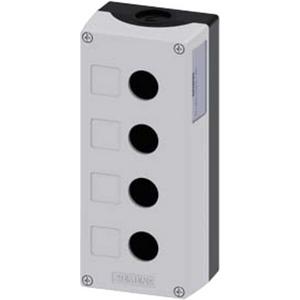 Gehäuse für Befehls- und Meldegeräte - Gehäuse für Befehlsgeräte 22mm rund KST Oberteil grau 4 Befehlsstellen - 3SU1804-0AA00-0AB1