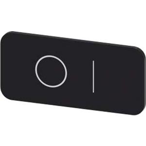 Bezeichnungsschild für Befehlsgeräte - Bezeichnungsschild für Schildgröße 12,5x27mm schwarz SymboL O I - 3SU1900-0AC16-0QG0