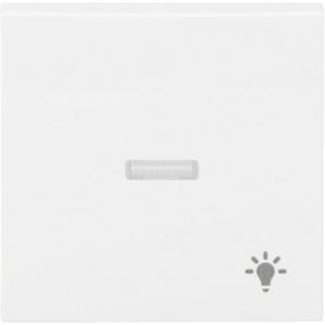 Abdeckung für Schalter, Taster, Dimmer, Jalousie - Wippe mit Aufdruck Licht mit transparenter Kalotte alpinweiß - balance SI - 2CKA001731A2017