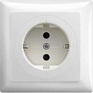 Steckdose - Busch-Objektsteckdose SCHUKO Steckdose Safety+ alpinweiß - Busch-balance SI - 2CKA002011A6244