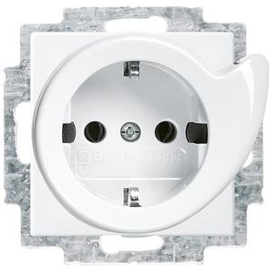 Steckdose - Busch-Servicesteckdose SCHUKO-Einsatz Safety+ alpinweiß - Busch-balance SI - 2CKA002011A6241