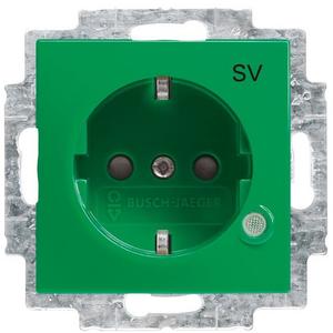 Steckdose - SCHUKO Steckdosen-Einsatz Safety+ SV mit Kontrolllicht grün - balance SI - 2CKA002013A5396