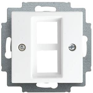 Kommunikationstechnik - Zentralscheibe Modular-Jack-Einsatz 2-fach alpinweiß - balance SI - 2CKA001753A0232