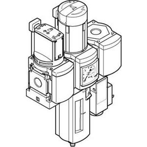 Pneumatische Wartungseinheiten - Pneumatische Wartungseinheit G1/2 für ungeölte Druckluft - Baugröße 6 - 542270