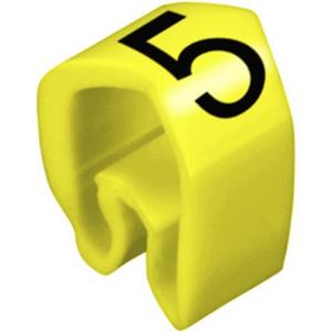 Kabelmarkierungssystem - CableLine Leiter - und Kabelmarkierer 4 - 10 mm / 4 x 7 mm gelb Zahl 5 - 0251311517