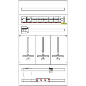 Zähler-Komplettschrank - UP-Zählerverteiler Salzburg 3ZP/3NZR/SK1 IP40 bestückt und hauptverdrahtet - ZW313F-S-002