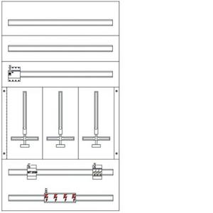 Zähler-Komplettschrank - Aufputz Zählerverteiler Tirol 3 Zählerplätze IP40 - ZW313W-T-005