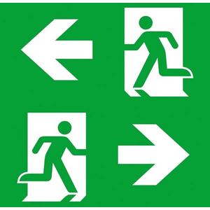 Piktogramm und Zubehör - LED Piktogrammscheibe PL/PR 2-seitig Pfeil links / rechts Seilmontage - 40071354510