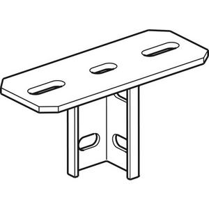 Kopfplatte für Profilschiene - Kopfplatte U60 tauchfeuerverzinkt - 348398