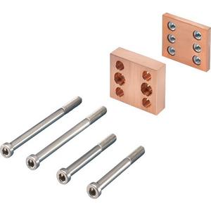 Sammelschienensystem für Verteiler - Kontaktstück für Flat-PLS für 3 oder 4 Flachschienen B=100 mm - 9676540