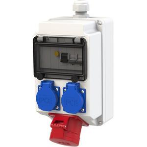 CEE-Steckdosen-Kombination - Wandverteiler Kunststoff Lech BV 16/5 2xSSD M25o VC Pc - 9605152