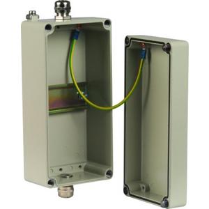 Leergehäuse - Aluminiumgehäuse Aufputz IP65 mit Hutschiene B 100 H 200 T 81 mm - 906055