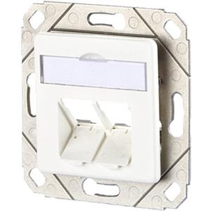 Kommunikationsanschlussdose Kupfer - Keystone Anschlussdose UPk 2 Port unbestückt reinweiß - 130B20D21102KE