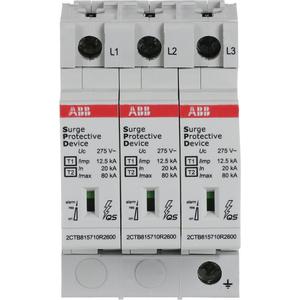 Kombi-Ableiter für Energietechnik - 275s P QS SPD Kombi T1+2 12,5kA pro Pol TNC 3P - 2CTB815710R1800
