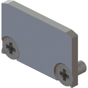 Mechanisches Zubehör - BLine Select XT002 Endkappe silber für Profil XT02 und Abdeckung ohne Bohrung - 170527