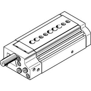 Pneumatische Antriebe mit Linearführung - Mini-Schlitten Kugel-Käfig-Führung Baugr. 16 mm / Hub 30 mm P-Dämpf. - 543985