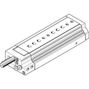 Pneumatische Antriebe mit Linearführung - Mini-Schlitten Kugel-Käfig-Führung Baugr. 20 mm / Hub 100 mm P1-Dämpf. - 544020