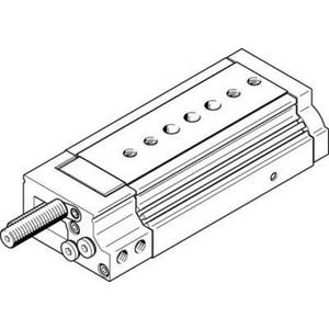 Pneumatische Antriebe mit Linearführung - Mini-Schlitten Kugel-Käfig-Führung Baugr. 20 mm / Hub 80 mm P1-Dämpf. - 544019