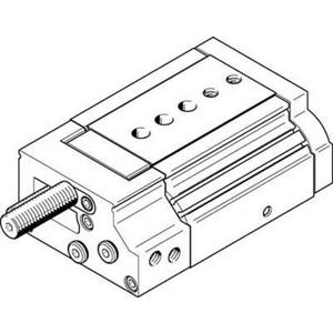 Pneumatische Antriebe mit Linearführung - Mini-Schlitten Kugel-Käfig-Führung Baugr. 25 mm / Hub 20 mm P1-Dämpf. - 544040
