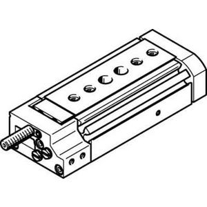 Pneumatische Antriebe mit Linearführung - Mini-Schlitten Kugel-Käfig-Führung Baugr. 8 mm / Hub 20 mm P1-Dämpf. - 543933