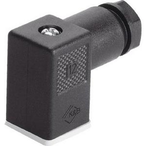 Zubehör für pneumatische Anlagen / Anlagenteile - Steckdose gewinkelt für Magnetspulen / Ventile 250VAC / 300VDC 3-polig - 151687