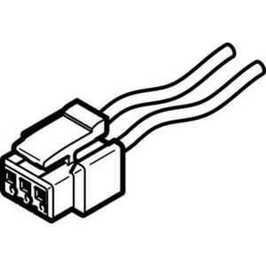 Zubehör für pneumatische Anlagen / Anlagenteile - Verbindungsleitung Ventile 2-polig 0 - 30 V DC 1 m Kabel - 566655