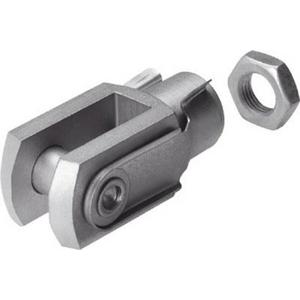 Zubehör für pneumatische Anlagen / Anlagenteile - Gabelkopf M16x1,25 mit Sechskantmutter für schwenkbare Zylindermontage - 6146