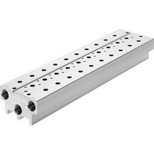 Zubehör für pneumatische Anlagen / Anlagenteile - Anschlussblock für 10 VUVS Ventile / Rastermaß: 22 mm - 1108 g - 576425
