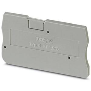 Abschluss- und Zwischenplatte für Reihenklemme - Abschlussdeckel grau (LxBxH) 45 x 2,2 x 24,3 mm D-PT 1,5/S - 3208142