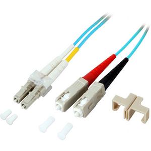 Patchkabel LWL - LWL Patchkabel Duplex Jumper LC / SC 50 / 125µ 2 m OM3 LSZH aqua - O0314.2