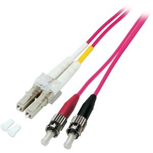 Patchkabel LWL - LWL Patchkabel Duplex Jumper LC / ST 50 / 125µ 10 m OM4 LSZH violett - O0326.10