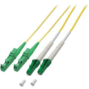Patchkabel LWL - LWL Patchkabel Duplex Jumper LC-APC / E2000-APC 9 / 125µ 5 m OS2 LSZH gelb - O0389.5