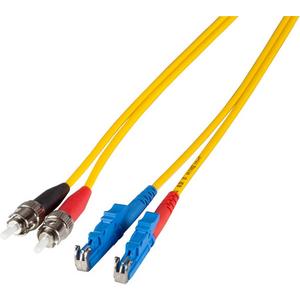 Patchkabel LWL - LWL Patchkabel Duplex Jumper E2000/ST 9/125µ 3 m OS2 LSZH gelb - O0909.3