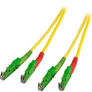Patchkabel LWL - LWL Patchkabel Duplex Jumper E2000 / E2000 APC8° 9 / 125µ 15m OS2 LSZH gelb - O0933.15